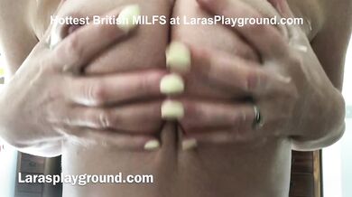 Lara's all creamed up!