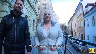 HUNT4K. Big-boobied MILF welcomes unknown man in twat but not husband