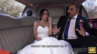 HUNT4K. Enticing bride-to-be rocks out with injured guy before husband
