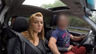HUNT4K Chick with perfect ass and boobs gets paid for sex in car