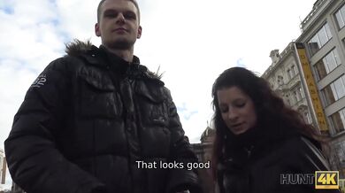 HUNT4K. Modest young chick agrees to become a slut for some money