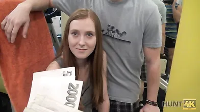 HUNT4K. Muscled bf watches how well-shaped teen girl cheats
