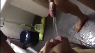Asian Ladyboy pissing inside the mouth of a submissive faggot