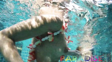 Underwater Pool Threesome
