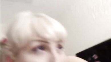 She is a super blonde trap girl cocksucker and sissy with a dude