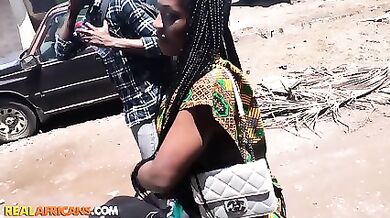 Big Ass African Hood Girl Piped Down After Public Pick Up