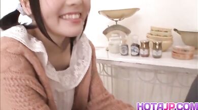 Kinky Chinese chick Miyu practices oral satisfaction with her friend from class